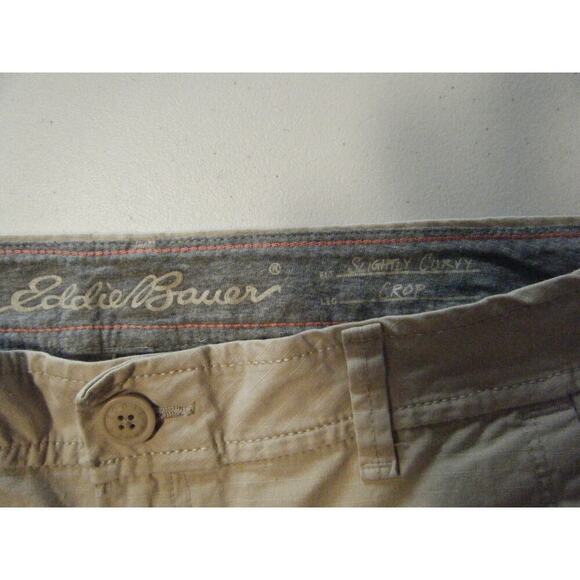 Eddie Bauer Slight Curvy Crop Leg Size T8 Khaki's Cargo Women's Pants - Picture 2 of 6